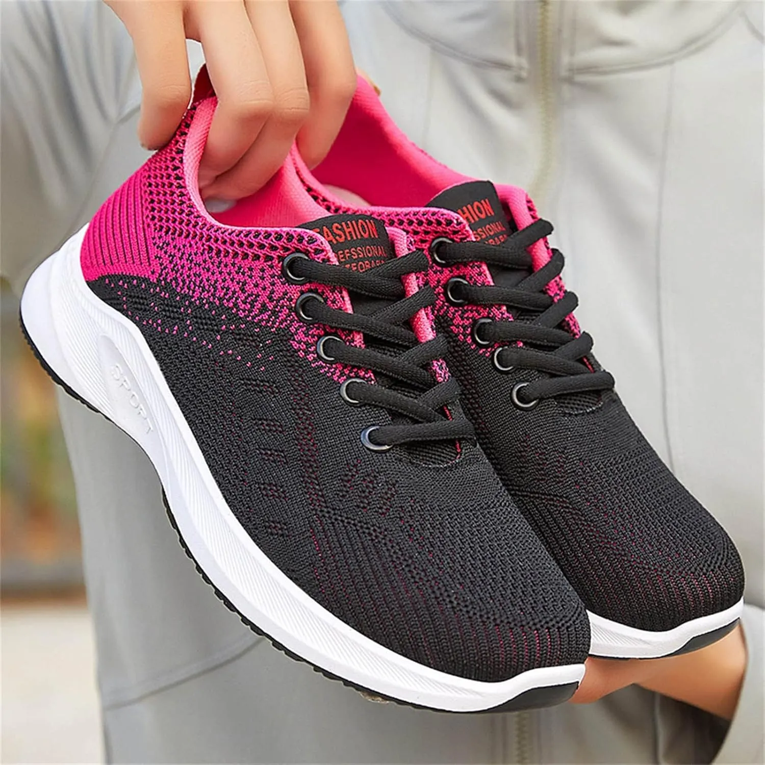 Womens Lace Up Walking Shoes Memory Foam Lightweight Comfort Running Shoes for Men Walking Men's Shoes Casual Brown Sneakers Black Tennis Shoe Cross Trainer Shoe
