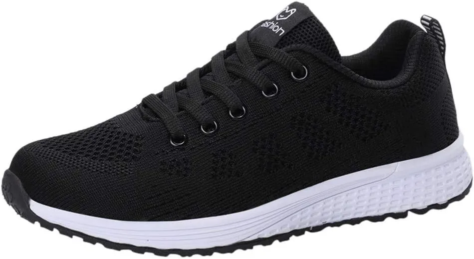 Women's Running Walking Tennis Shoes Comfortable Lace Up Running Shoes for Women Mesh Casual Tennis Shoes Chunky Sneakers Slip On Tennis Shoe Cross Trainer Shoe