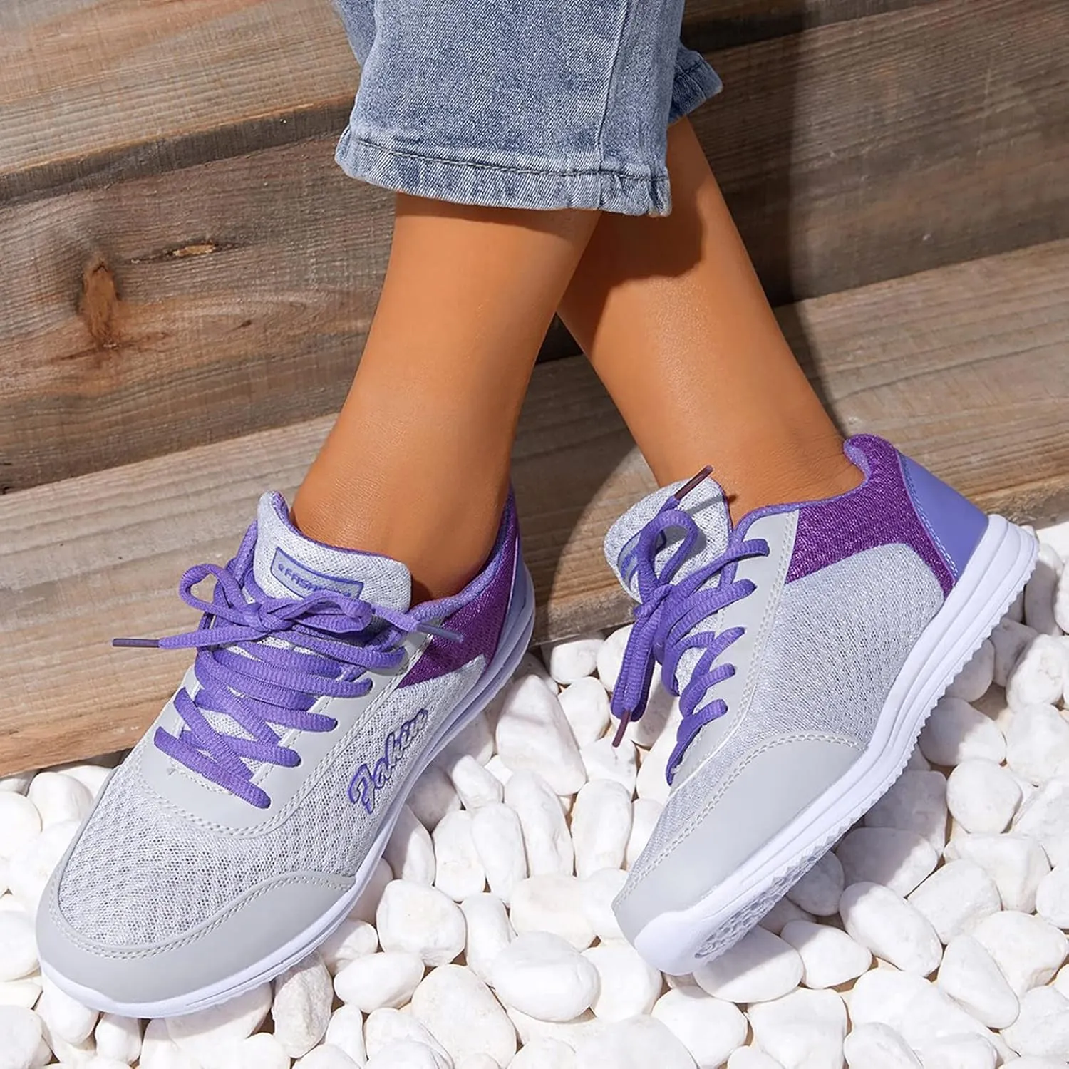 Womens Sneakers Air Cushion Running Shoes Lace Up Walking Shoes Women Workout Business Casual Shoes Waterproof Sneakers Tennis Shoe Cross Trainer Shoe