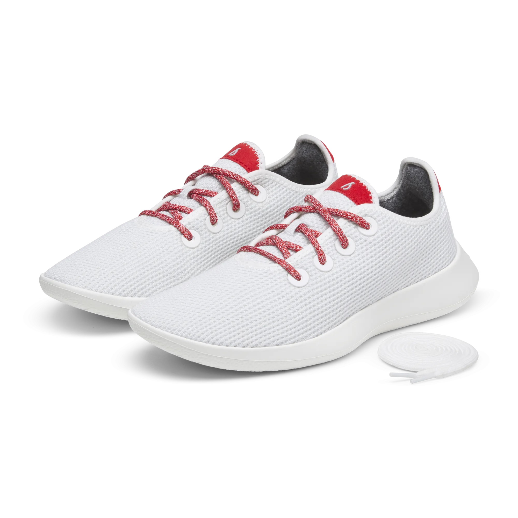 Women's Tree Runners - Blizzard/Bold Red (Blizzard Sole)